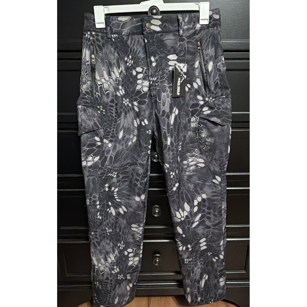 Han Wild Tactical Equipment Scales Fleece Lined Cargo Pants Men's‎ Sz XL